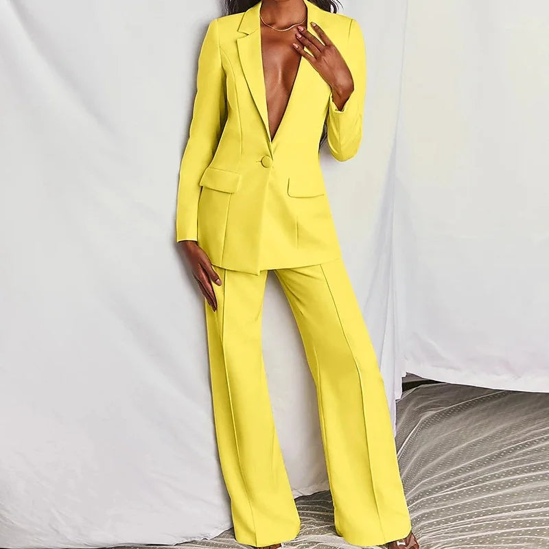 Women's Fit Suit Two-pieces Set
