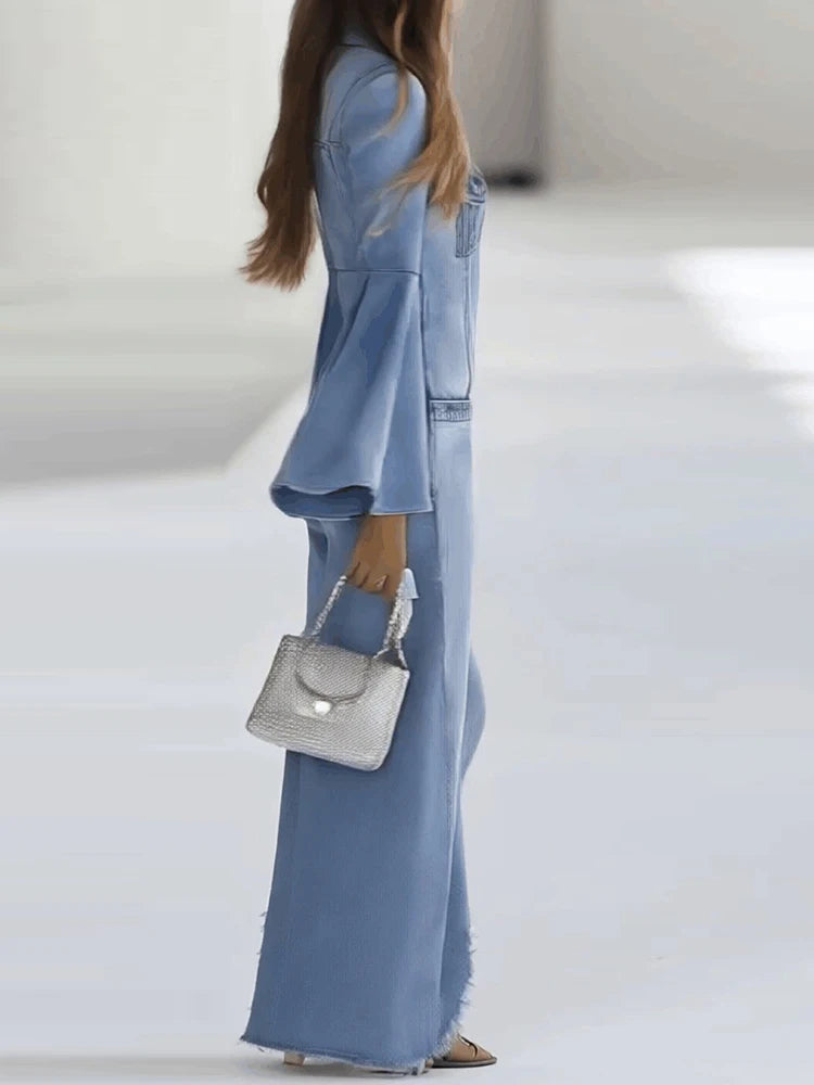 Loose Denim Jumpsuit