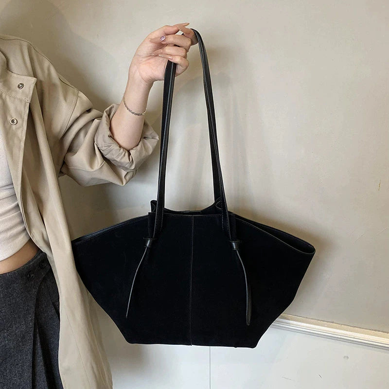 Faux Suede Tote Bag