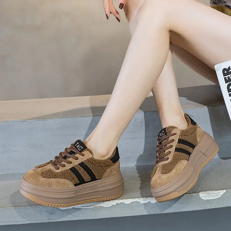 Women's Shoes Platform Warm Plush