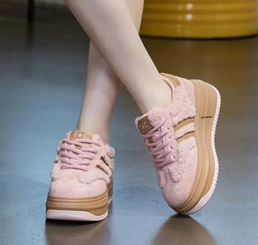 Women's Shoes Platform Warm Plush