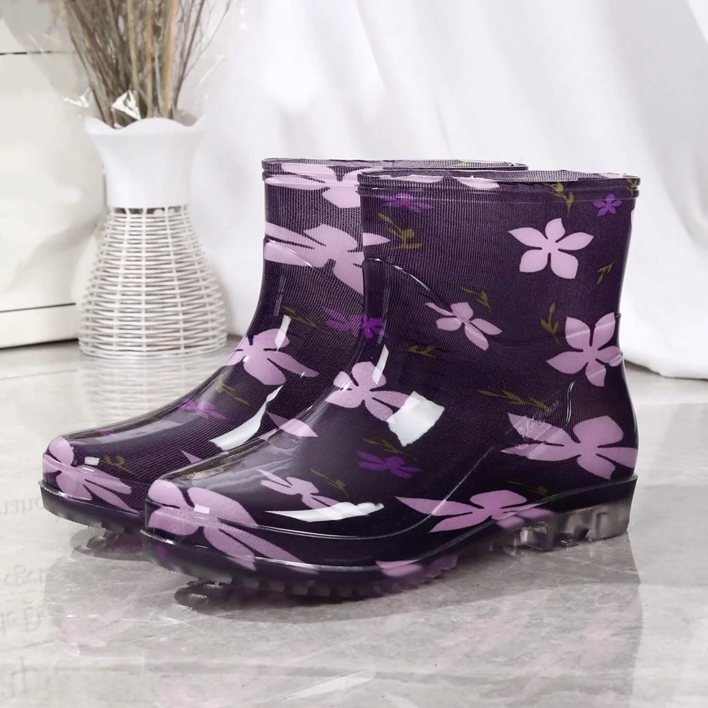 Fashionable Print Rain Boots