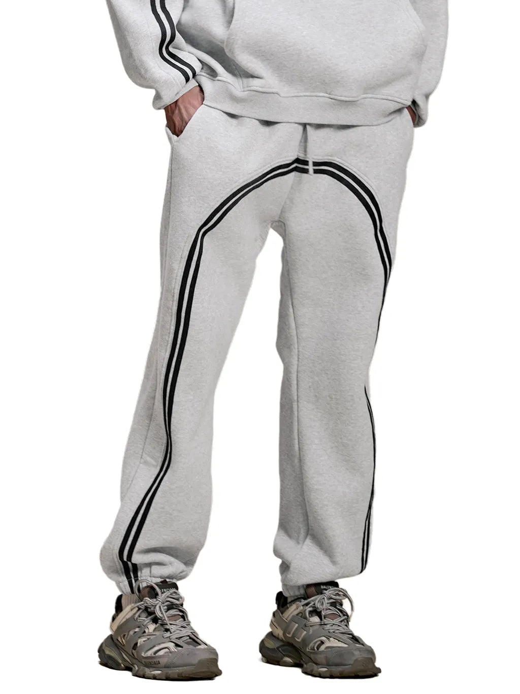 Sun Fade Contrast Tape Fleece Jogged Sweatpants