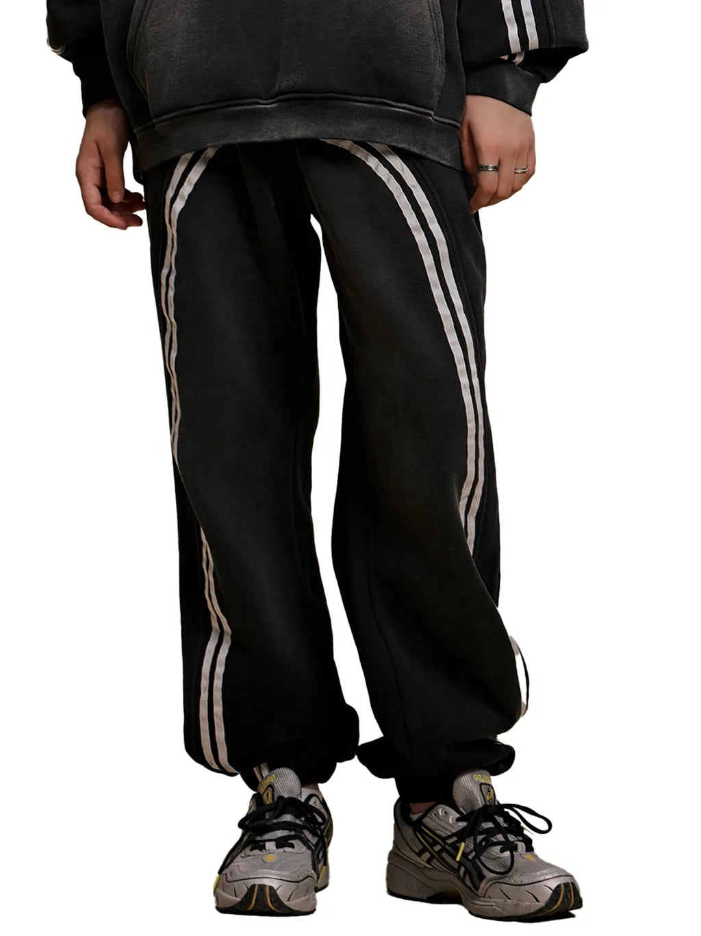 Sun Fade Contrast Tape Fleece Jogged Sweatpants
