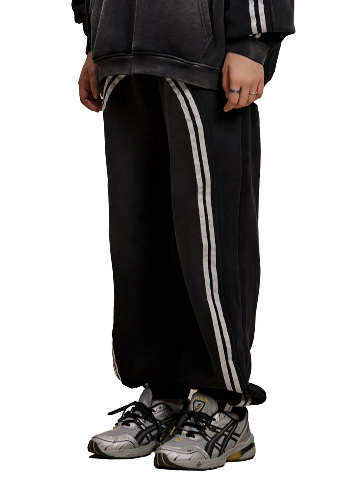 Sun Fade Contrast Tape Fleece Jogged Sweatpants