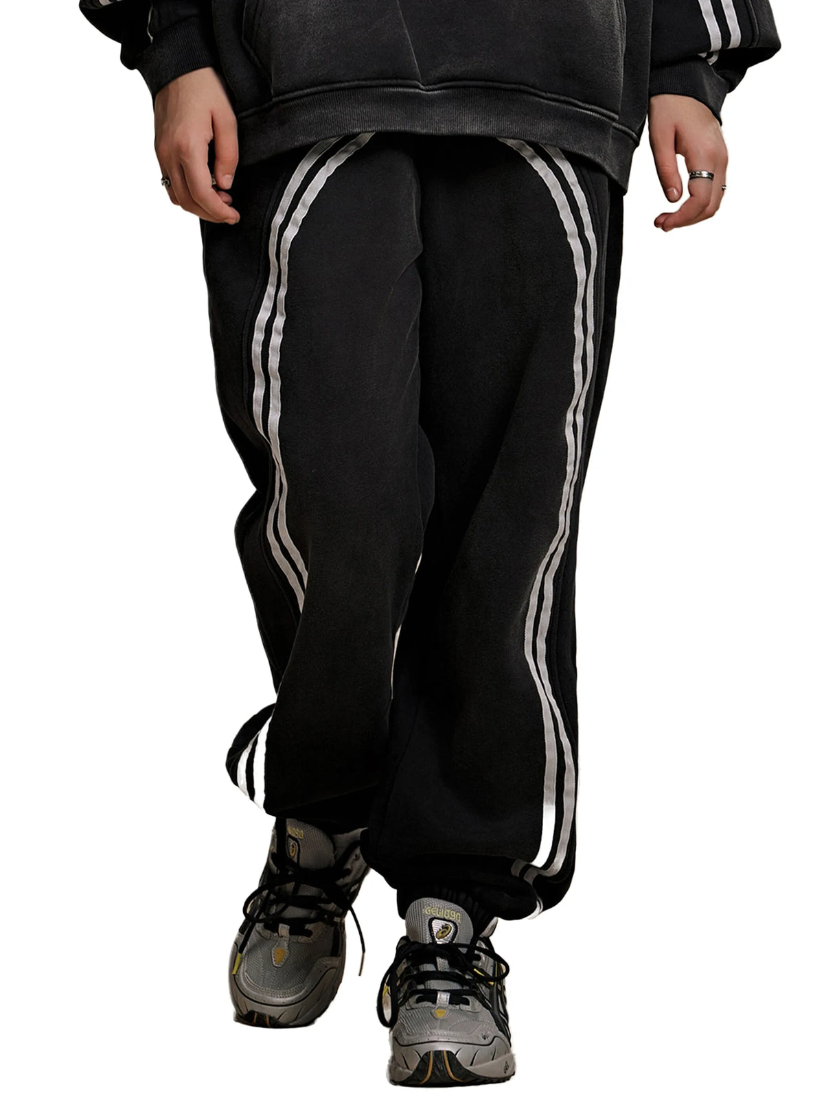 Sun Fade Contrast Tape Fleece Jogged Sweatpants