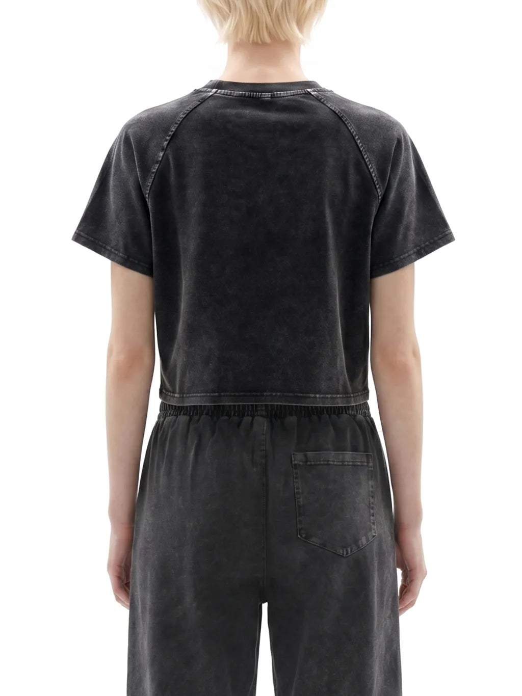 Mineral Wash Raglan Crop T-Shirt