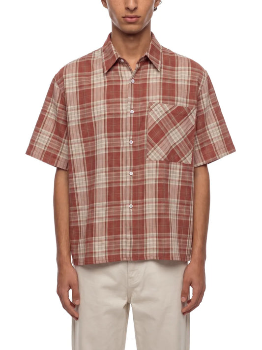 Plaid Boxy Short Sleeve Shirt