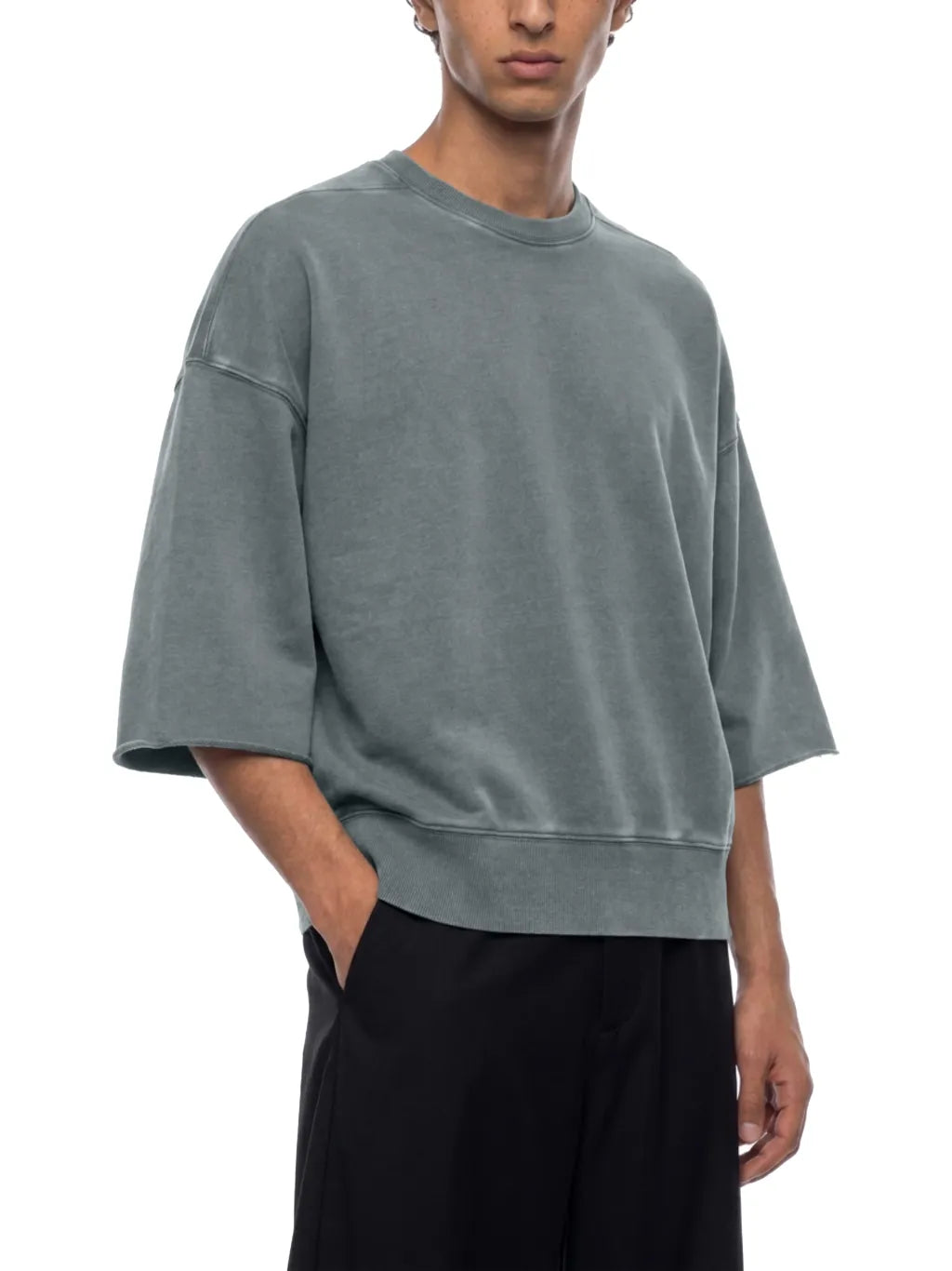 Mineral Wash Boxy Raw Edge T-Shirt