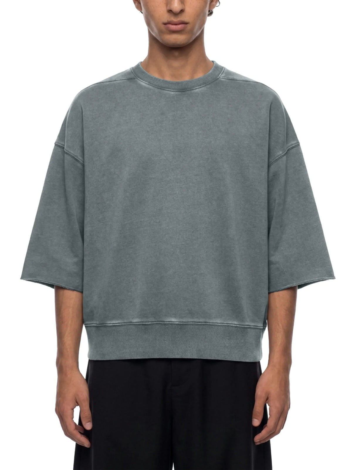 Mineral Wash Boxy Raw Edge T-Shirt