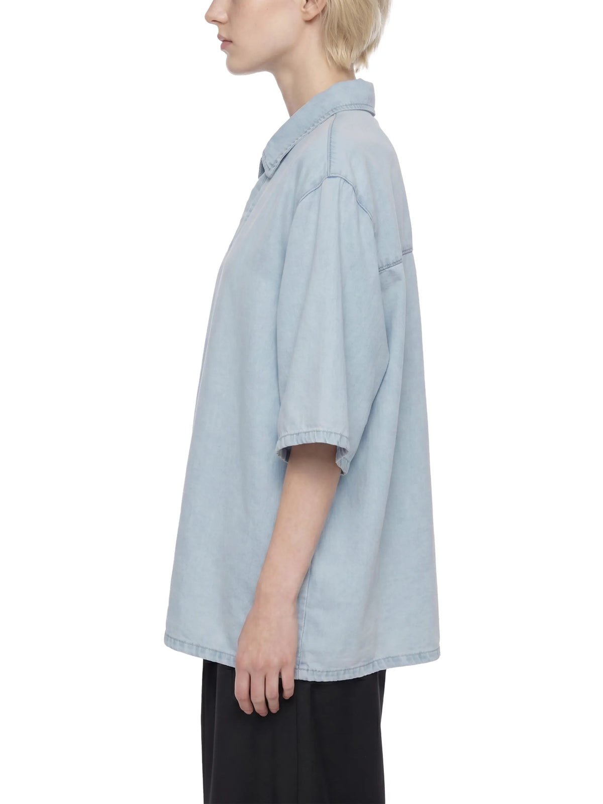 Vintage Wash Drop Shoulder Lyocell Shirt