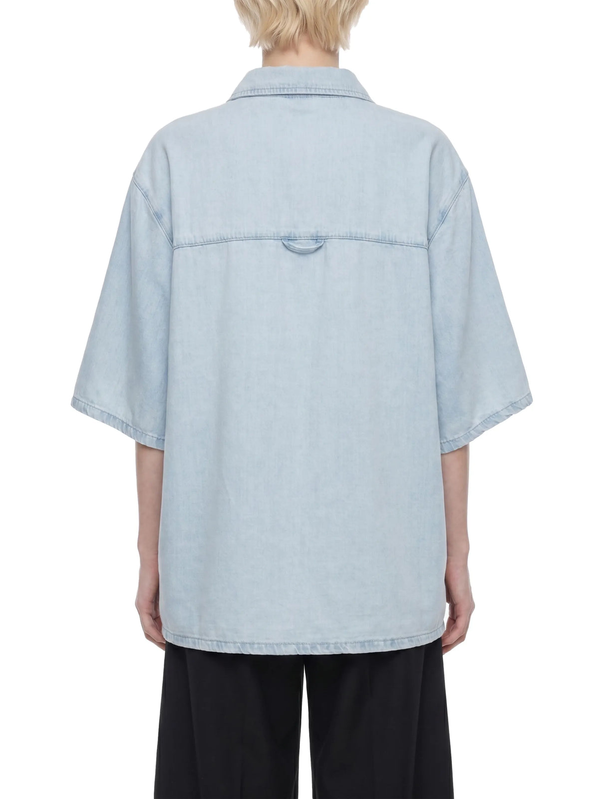 Vintage Wash Drop Shoulder Lyocell Shirt
