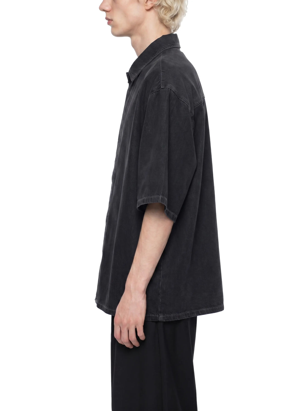 Vintage Wash Drop Shoulder Lyocell Shirt