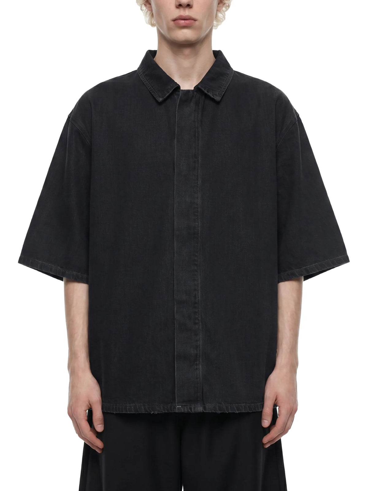 Vintage Wash Drop Shoulder Lyocell Shirt