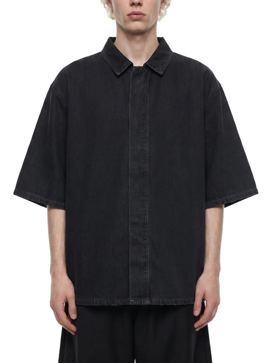 Vintage Wash Drop Shoulder Lyocell Shirt