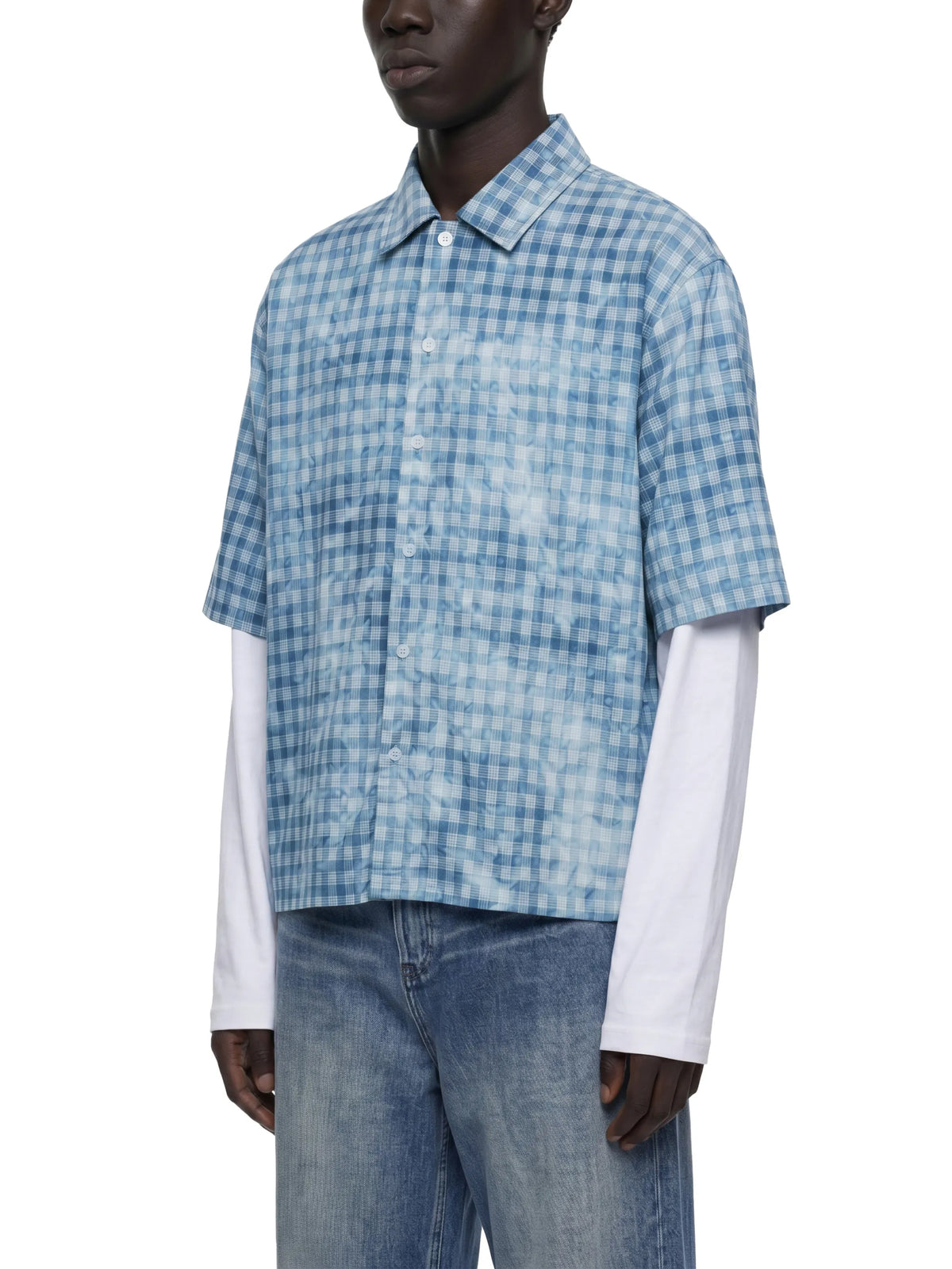 Vintage Wash Plaid Short Sleeve Shirt