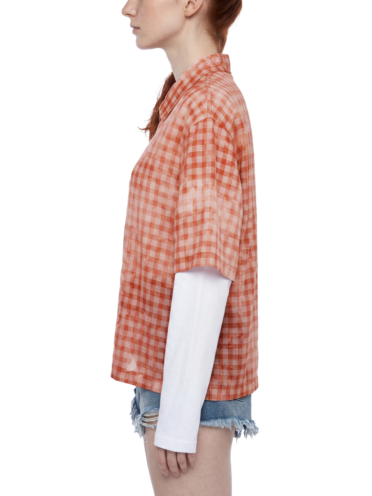 Vintage Wash Plaid Short Sleeve Shirt