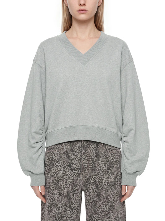 Crop V-Neck Sweatshirt