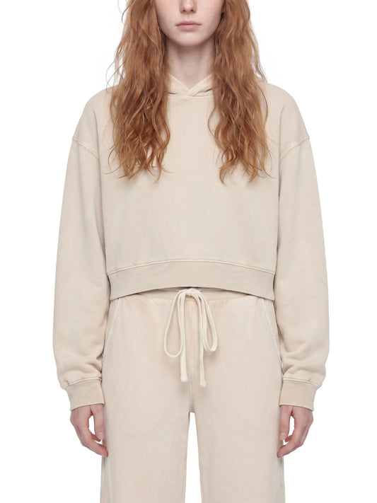 Women’s Mineral Washed Crop Hoodie
