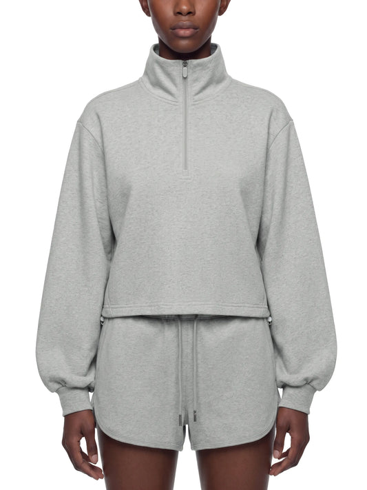 Mock-Neck Quarter-Zip Sweatshirt