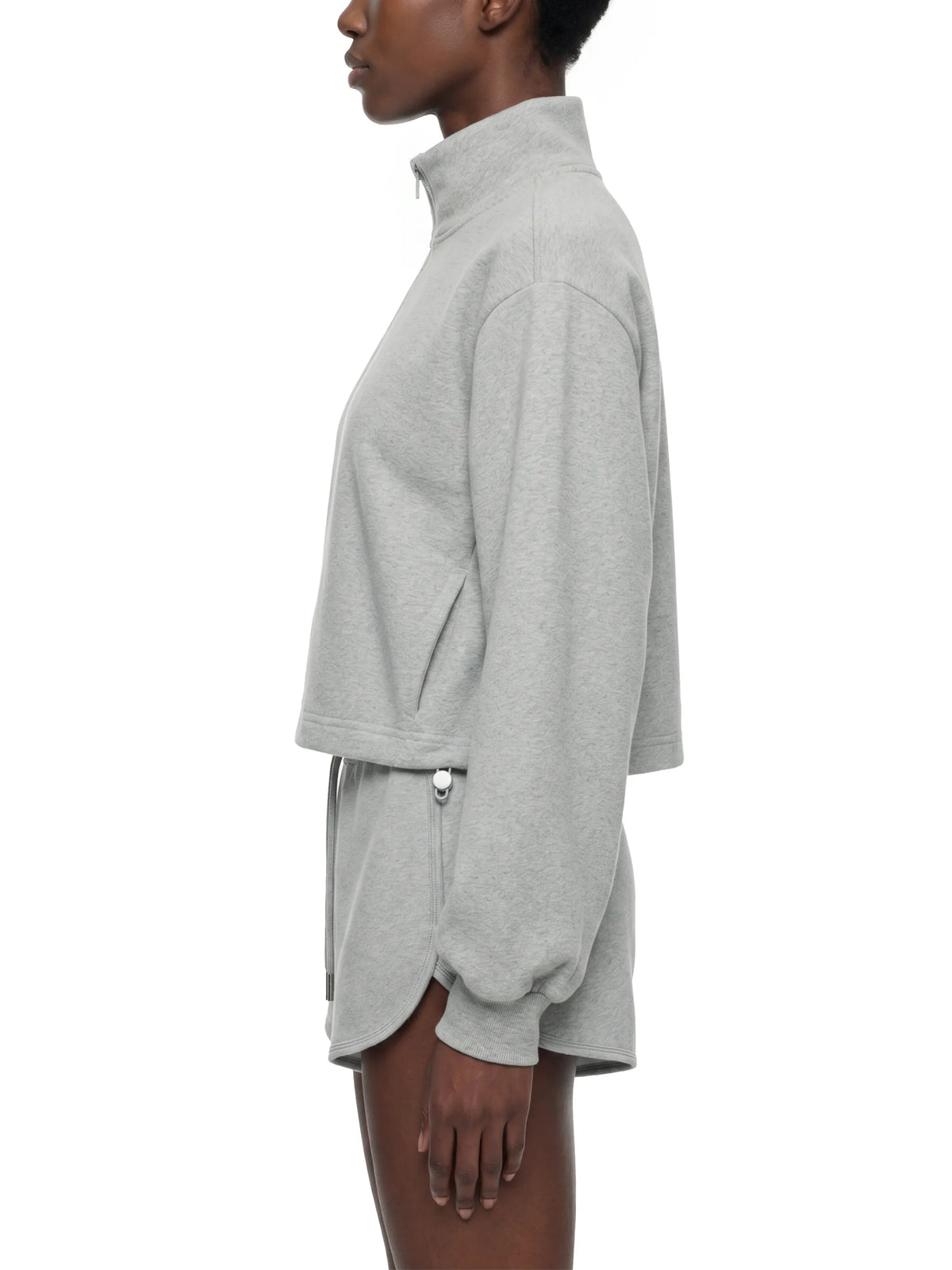 Mock-Neck Quarter-Zip Sweatshirt