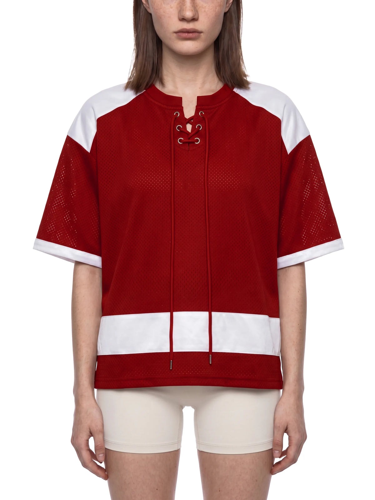 Raglan Sleeve Mesh Boxy T-Shirt