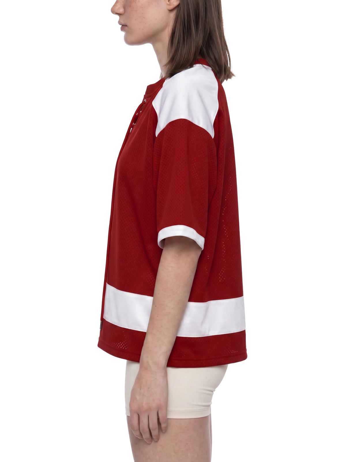 Raglan Sleeve Mesh Boxy T-Shirt
