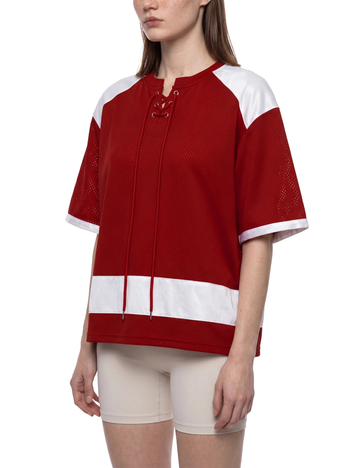 Raglan Sleeve Mesh Boxy T-Shirt