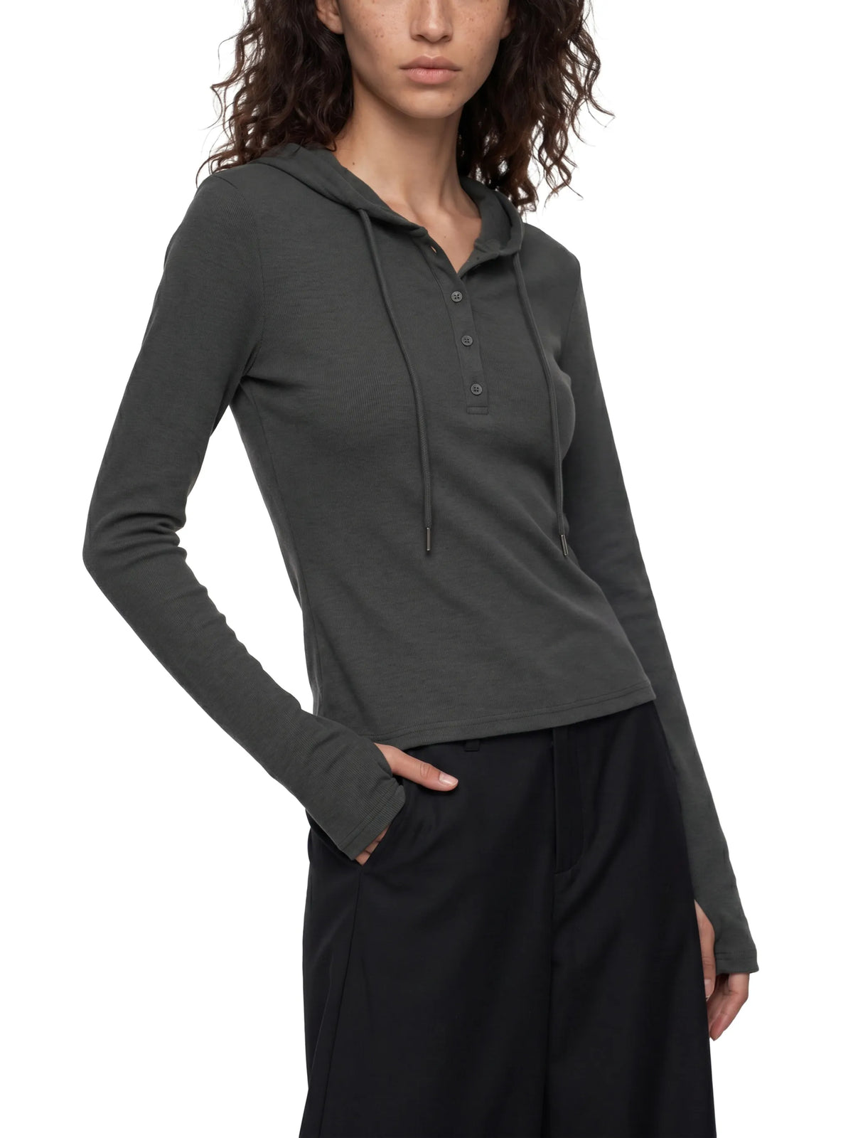 Women’s Slim Half-Button T-Shirt