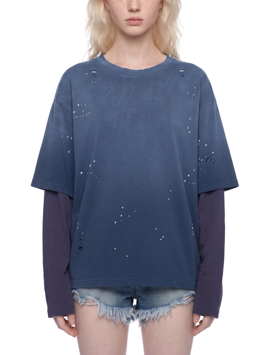 Vintage Wash Distressed Layer T-Shirt