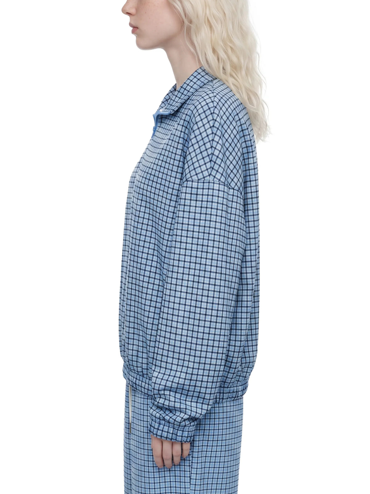 Plaid Quarter-Zip Sweatshirt