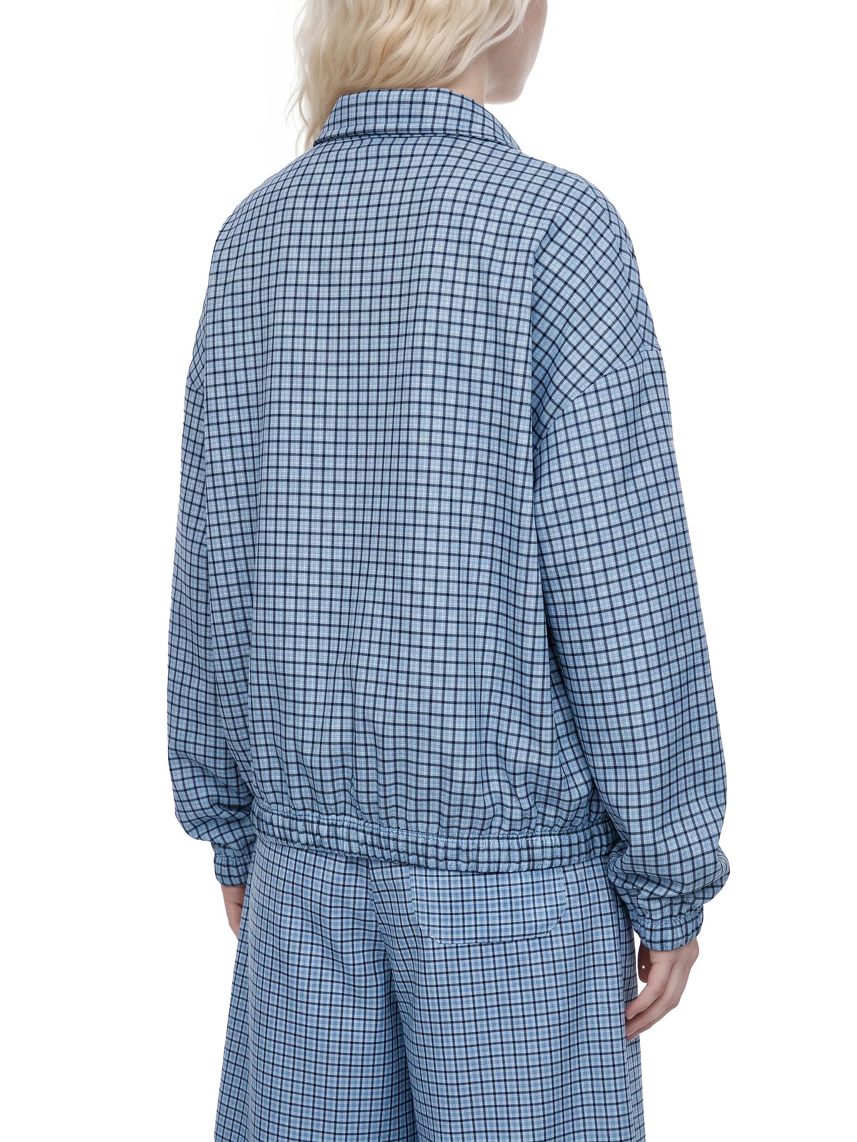 Plaid Quarter-Zip Sweatshirt