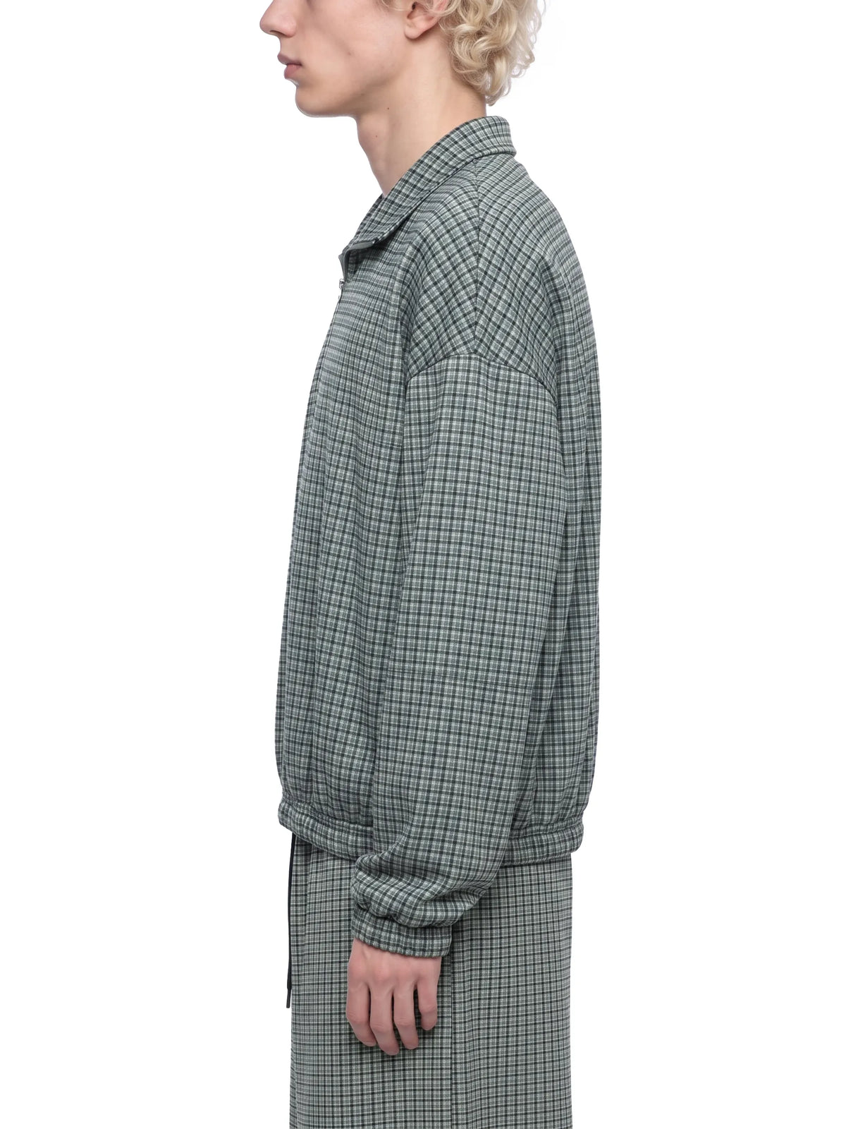 Plaid Quarter-Zip Sweatshirt