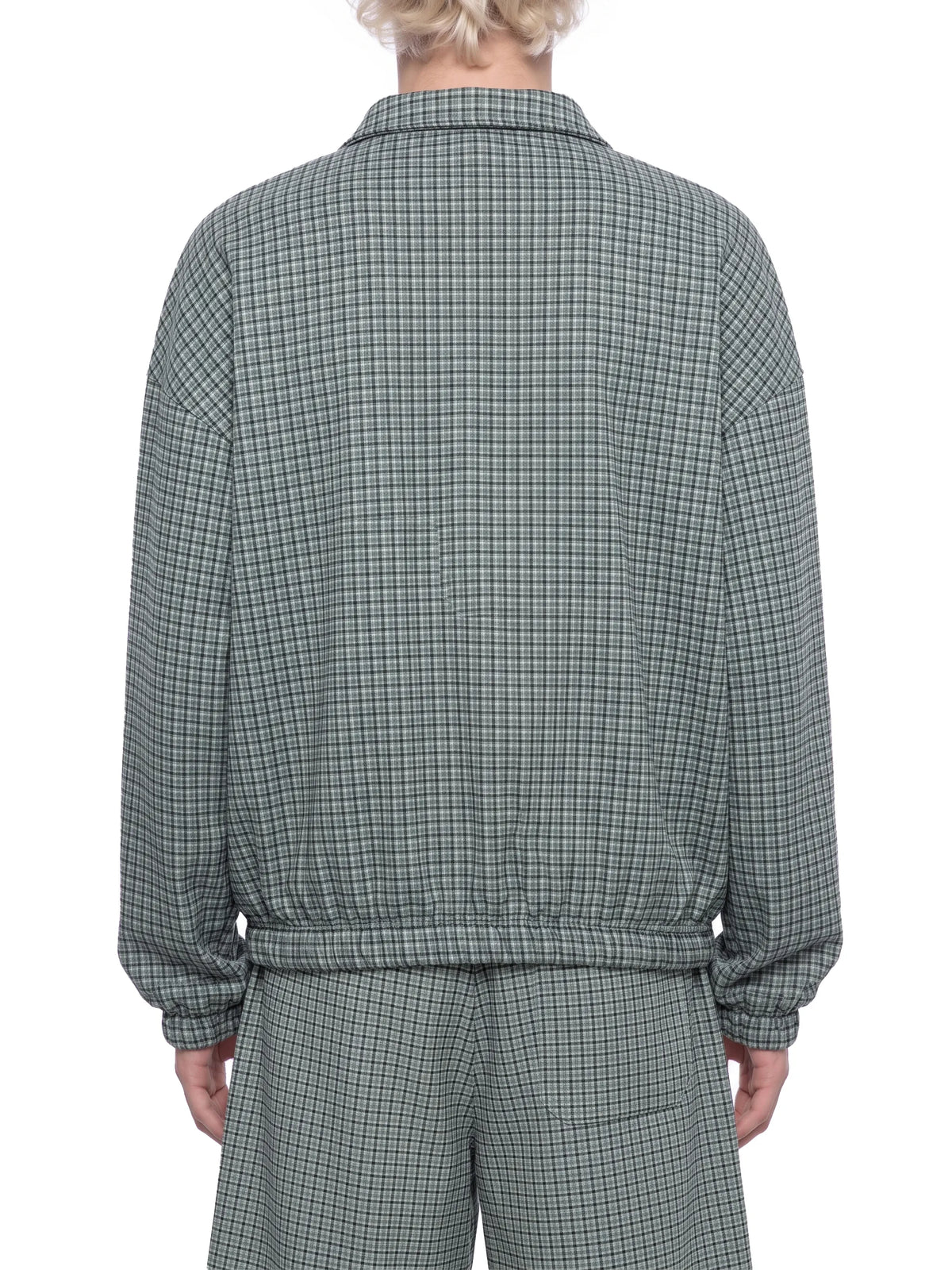 Plaid Quarter-Zip Sweatshirt