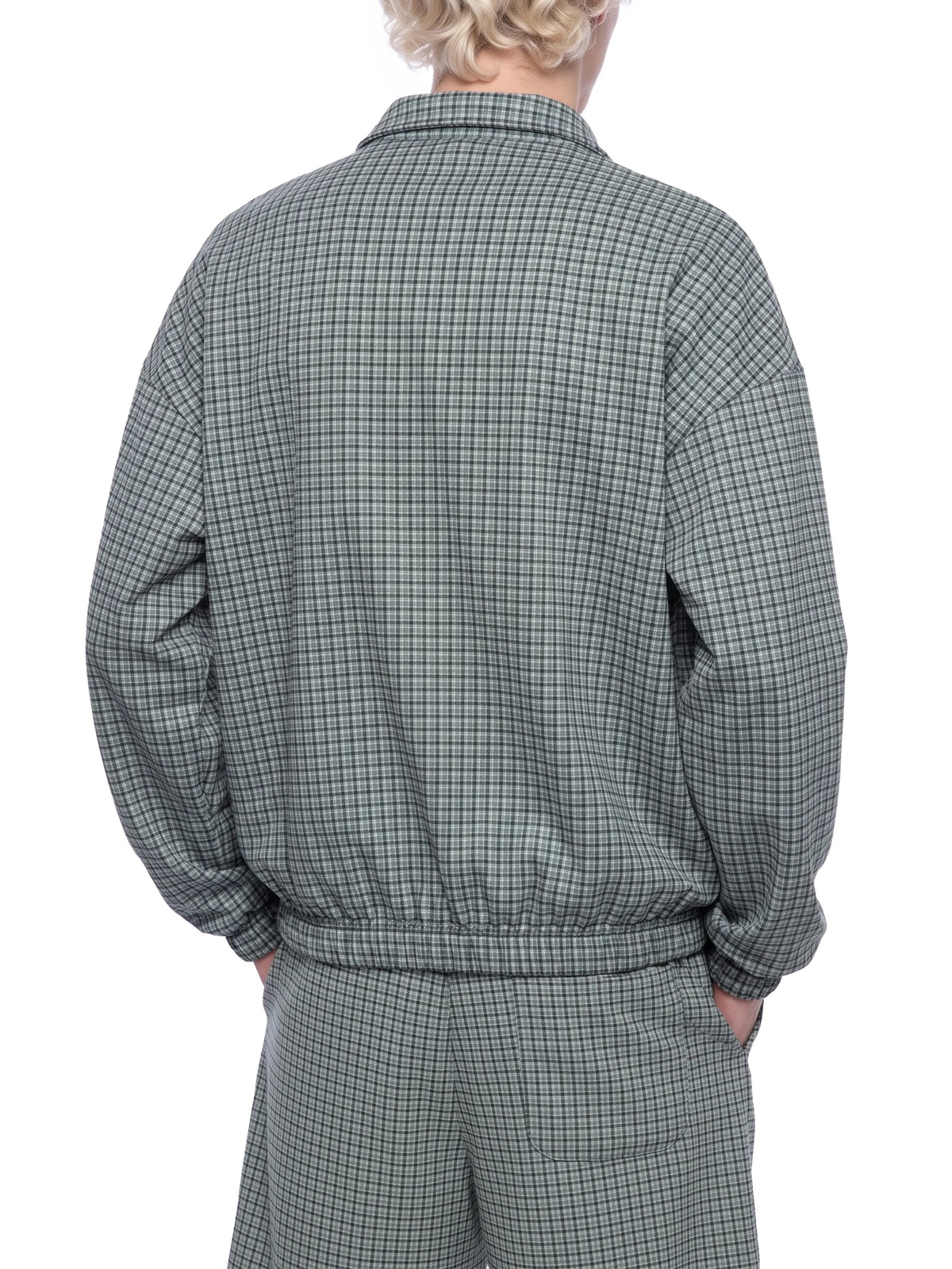 Plaid Quarter-Zip Sweatshirt
