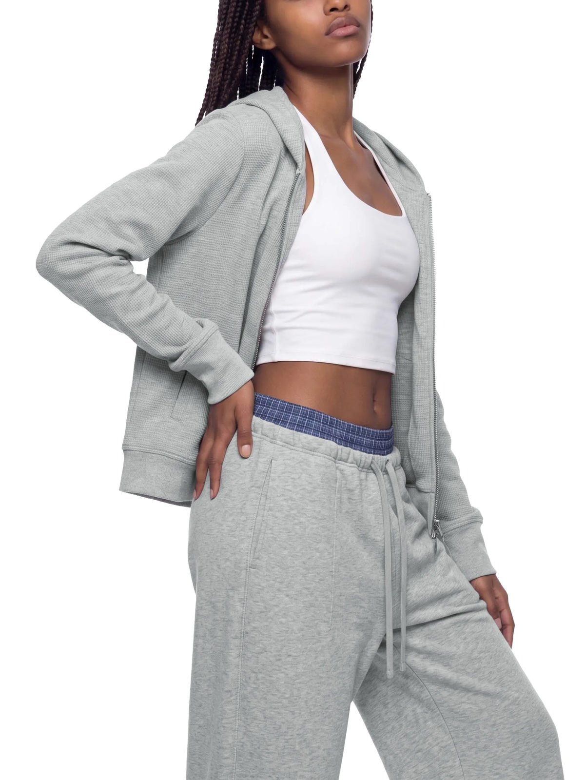 Waffle Full Zip Hoodie
