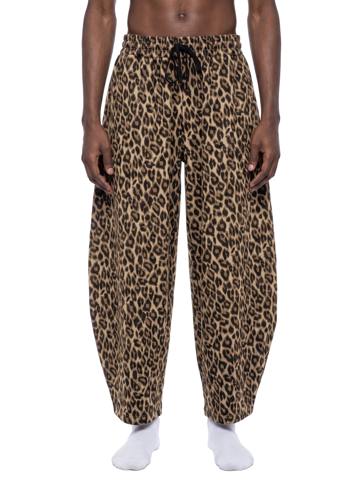 Leopard Barrel Leg Sweatpants