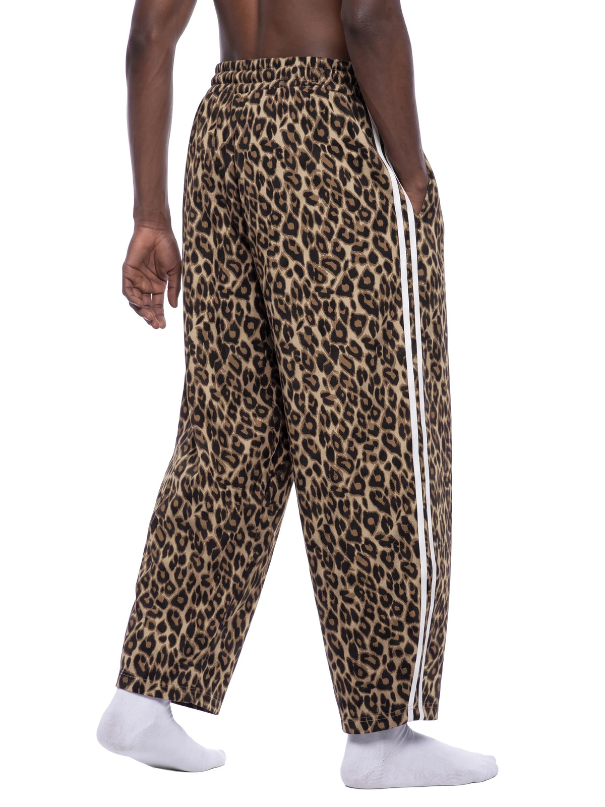 Leopard Barrel Leg Sweatpants