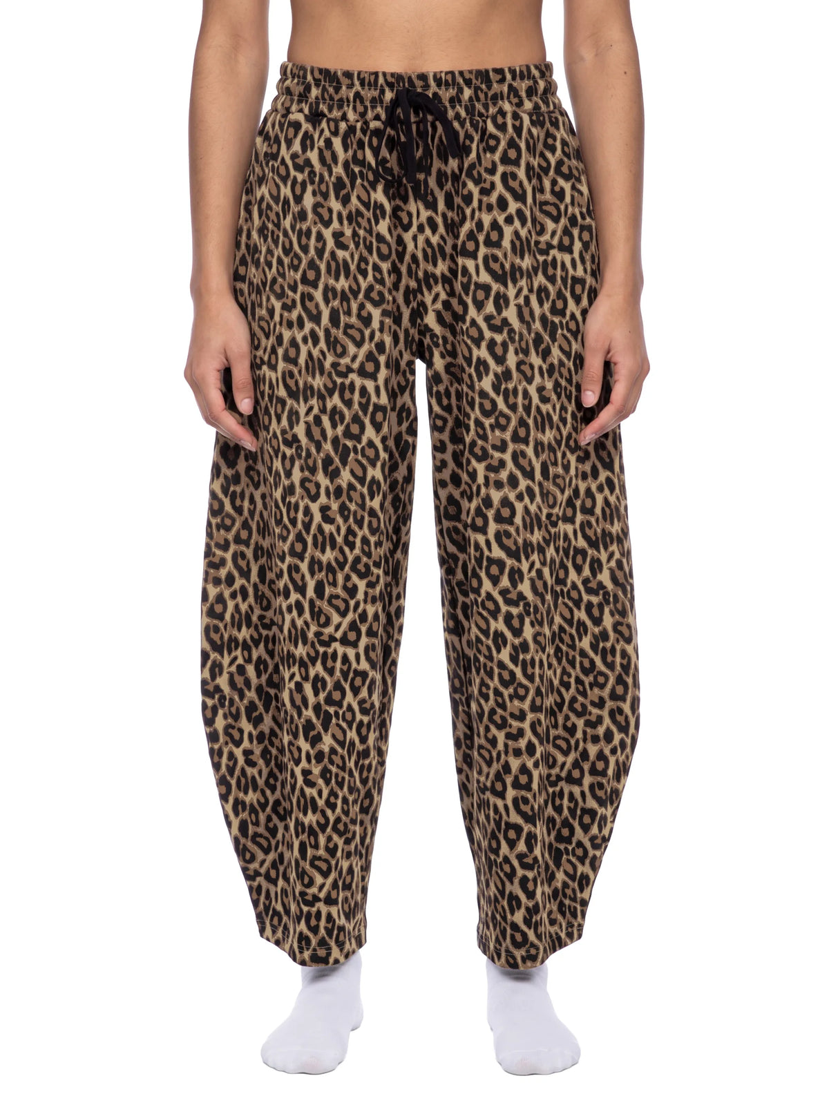 Leopard Barrel Leg Sweatpants