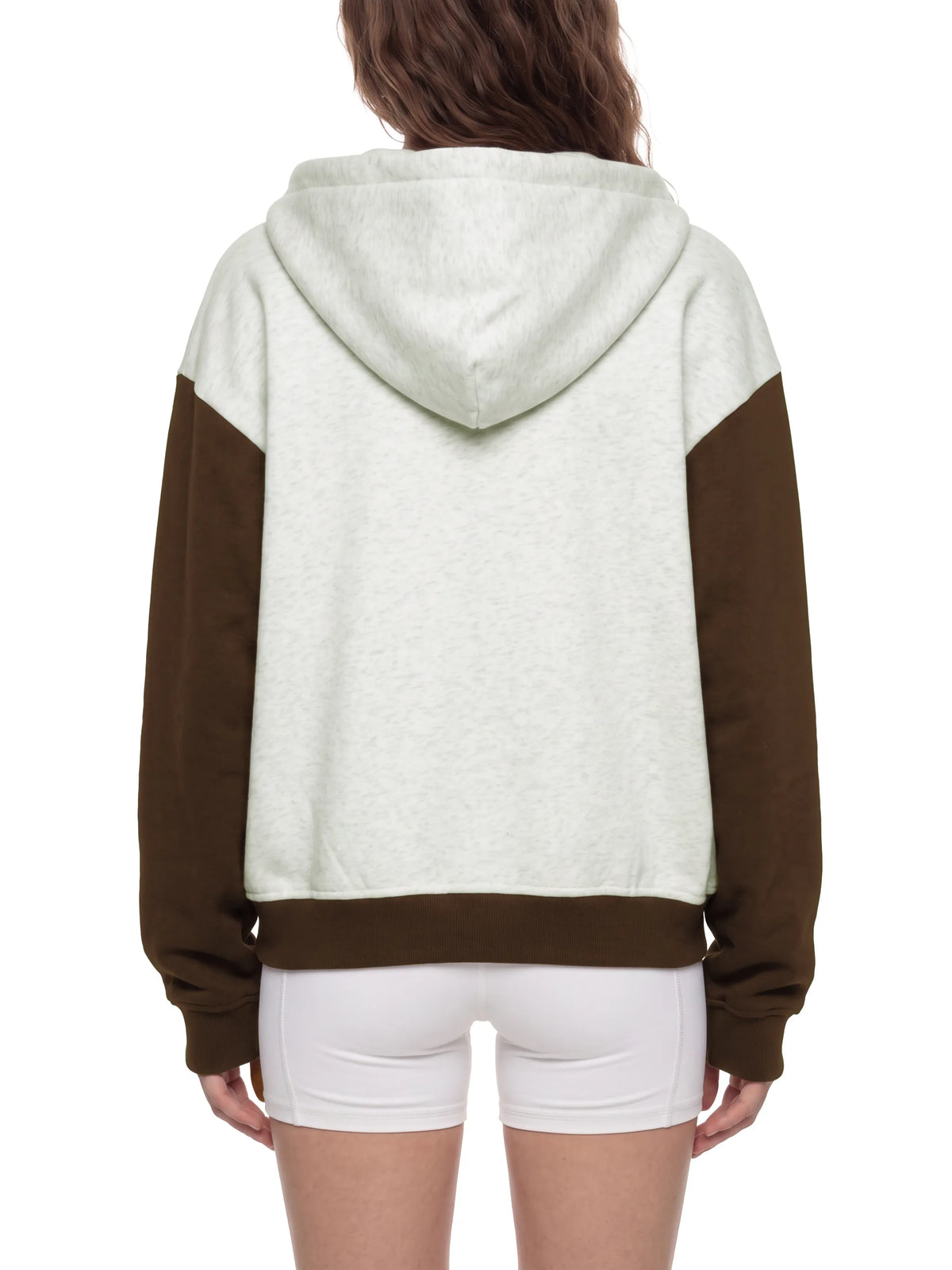 Color Block Fleece Full Zip Hoodie