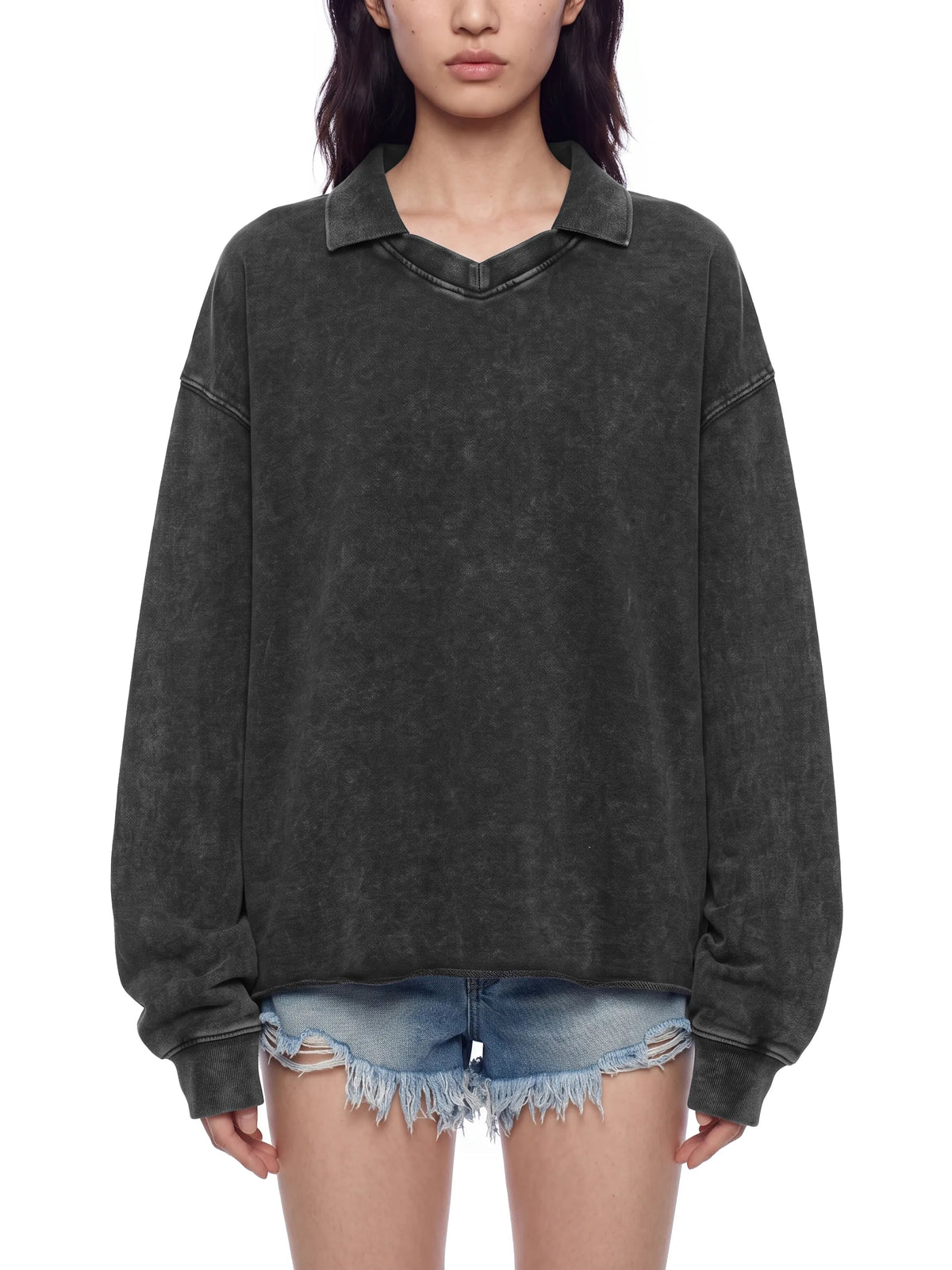 Mineral Wash Pullover Sweatshirt