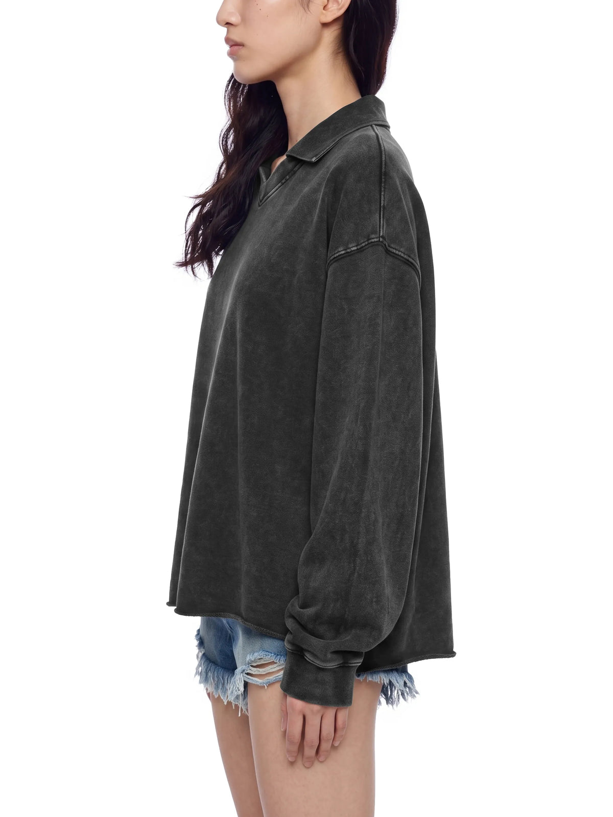 Mineral Wash Pullover Sweatshirt