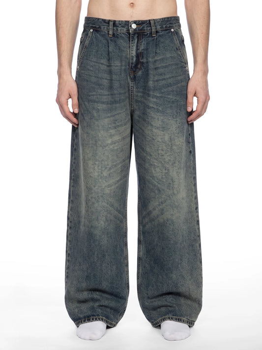 Vintage Wash Denim Jeans