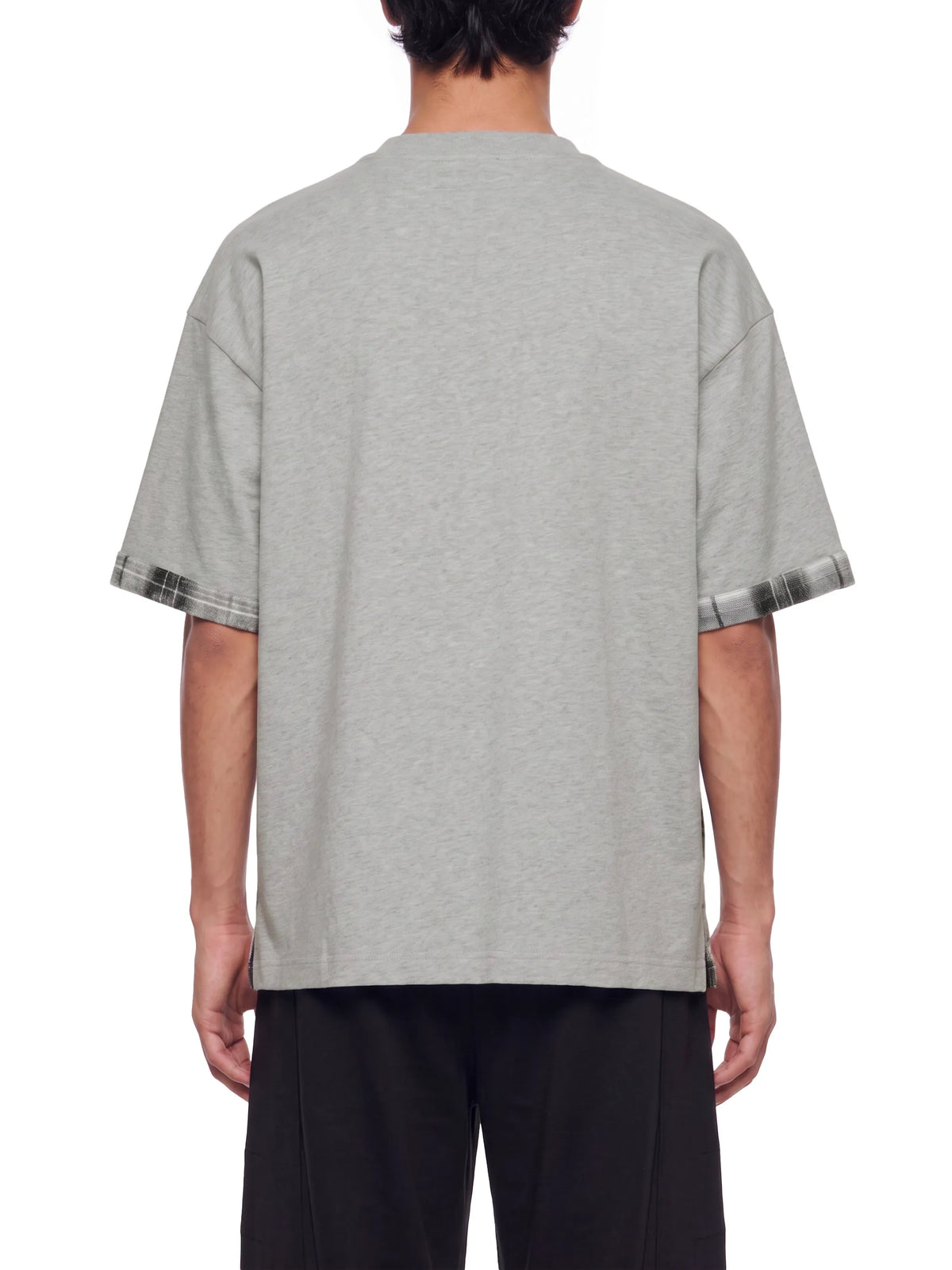 Plaid Paneled T-Shirt