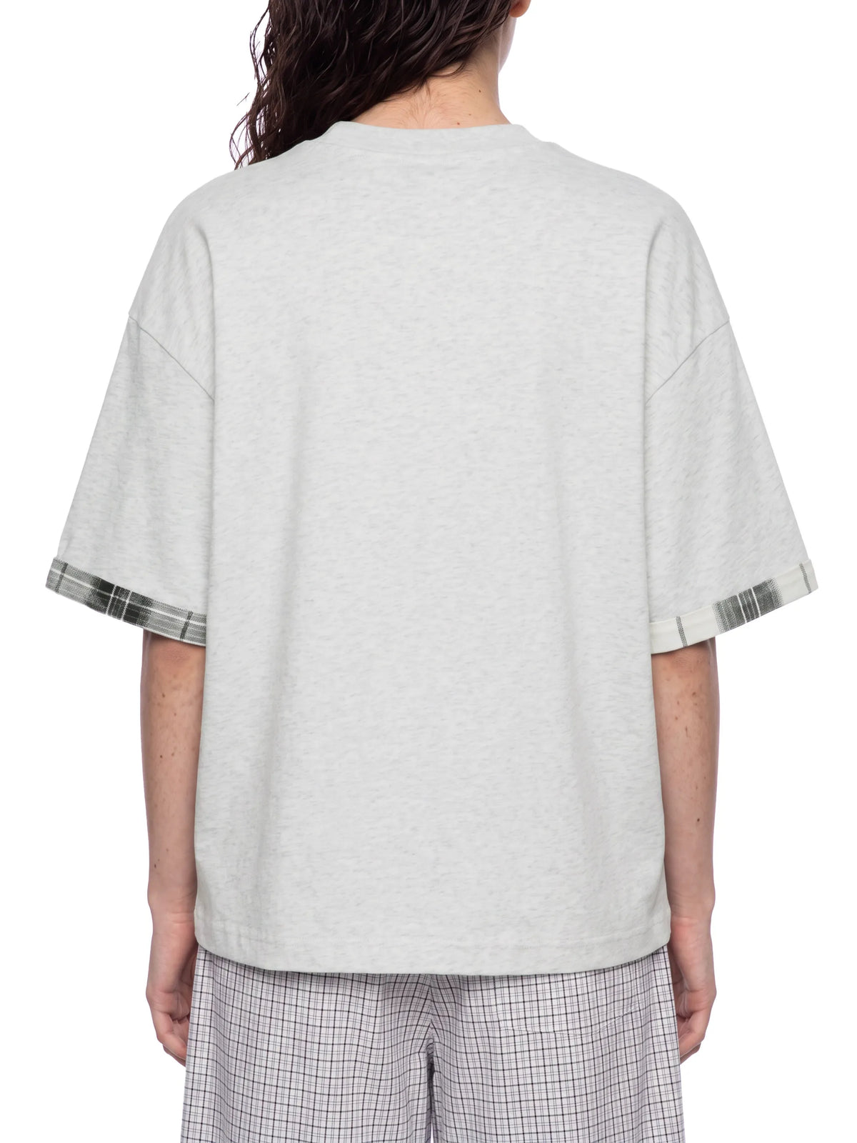 Plaid Paneled T-Shirt