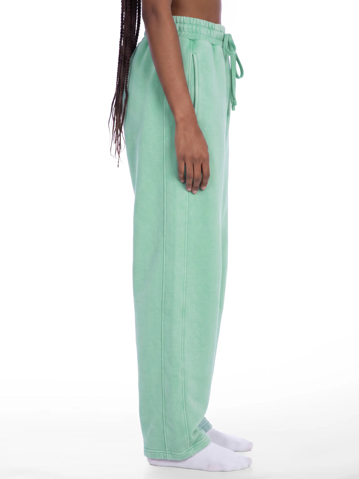 Vintage Wash Barrel Leg Fleece Sweatpants