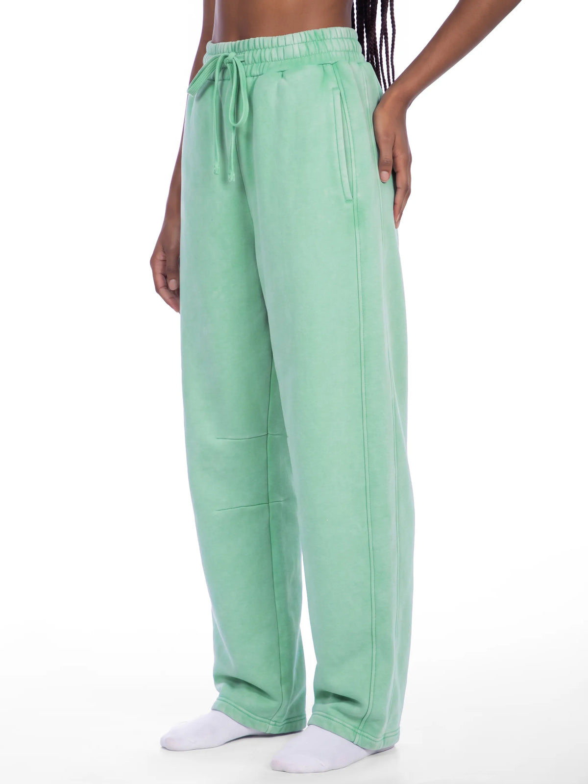 Vintage Wash Barrel Leg Fleece Sweatpants