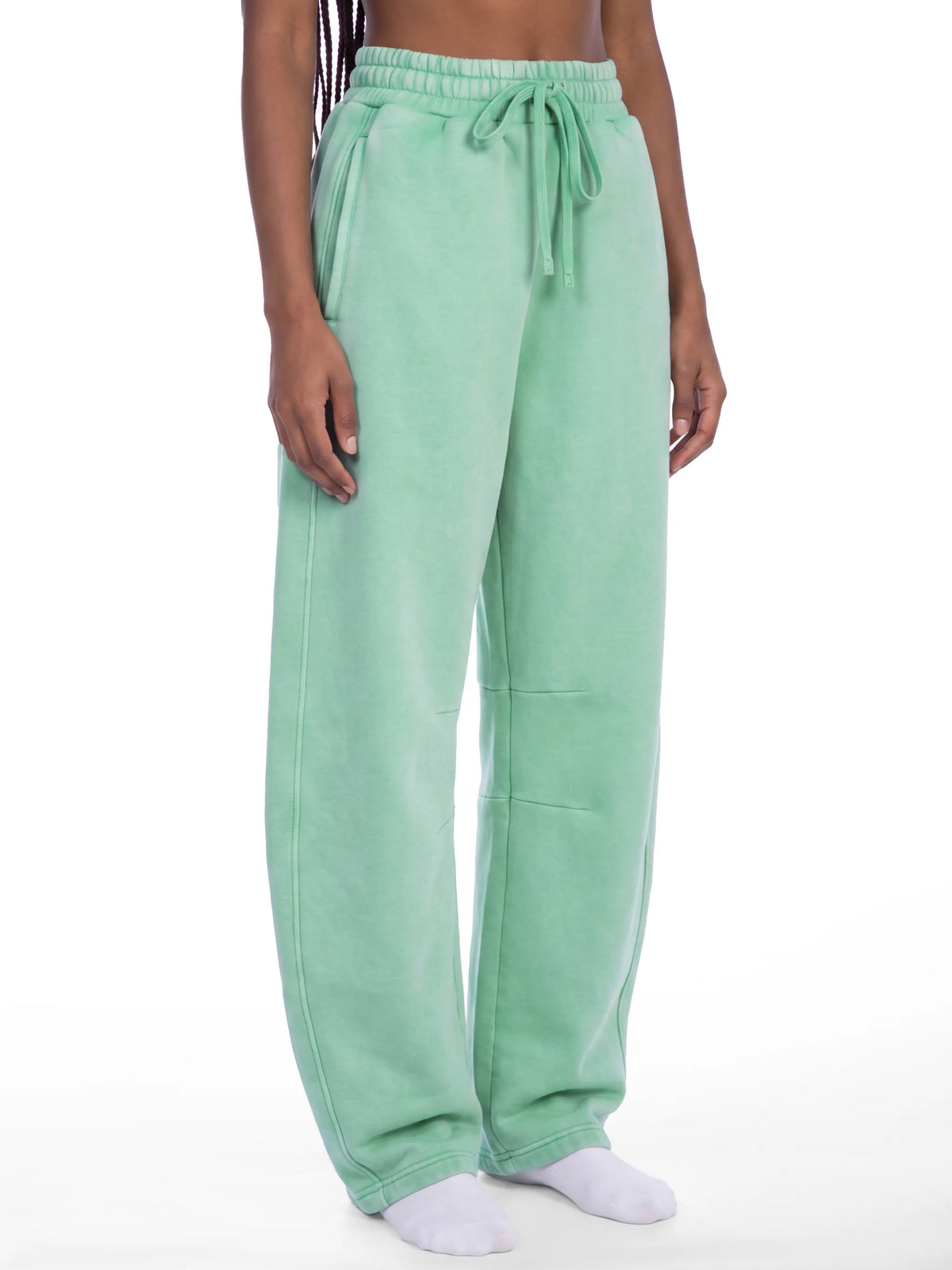 Vintage Wash Barrel Leg Fleece Sweatpants