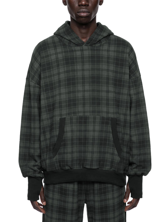 Plaid Color Block Hoodie