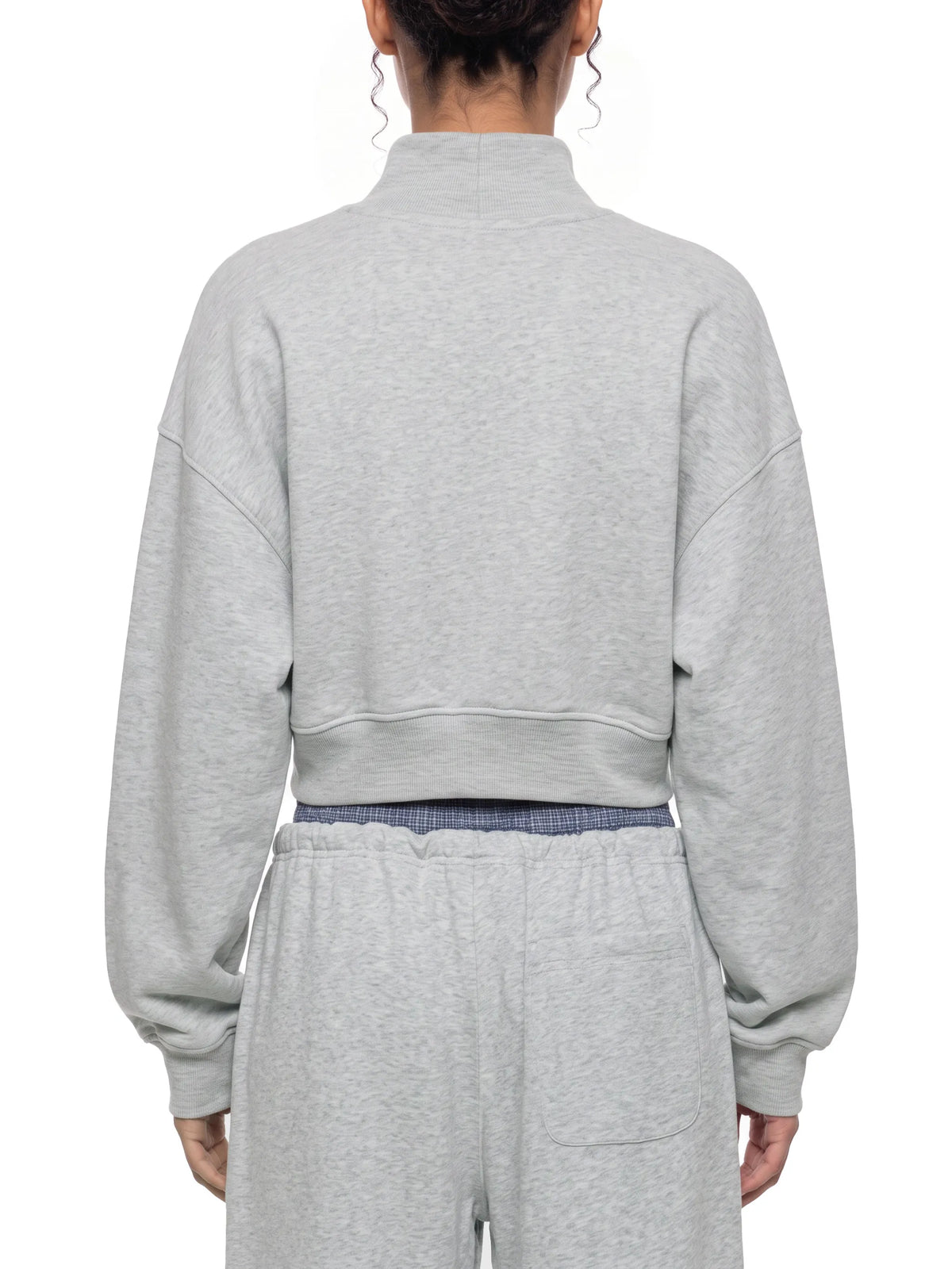 Crop Mock Neck Sweatshirt
